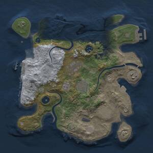 Thumbnail Rust Map: Procedural Map, Size: 3000, Seed: 354627794, 12 Monuments
