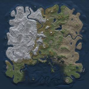 Thumbnail Rust Map: Procedural Map, Size: 5000, Seed: 726100408, 17 Monuments
