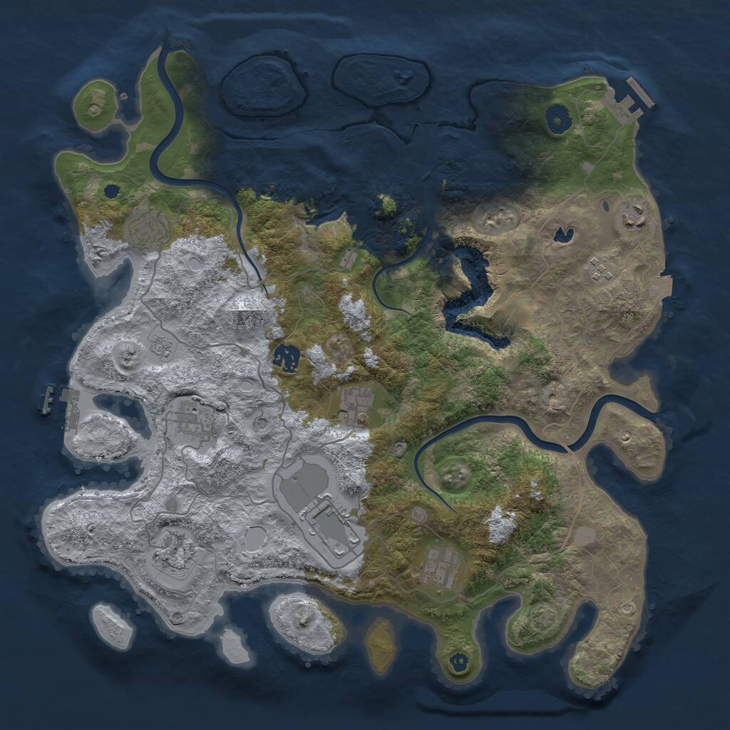 Rust Map: Procedural Map, Size: 4000, Seed: 1605796888, 15 Monuments