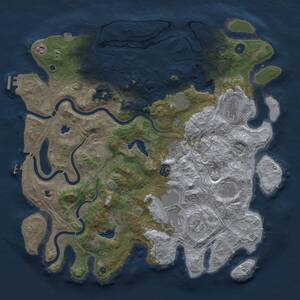 Thumbnail Rust Map: Procedural Map, Size: 4500, Seed: 5674309, 16 Monuments