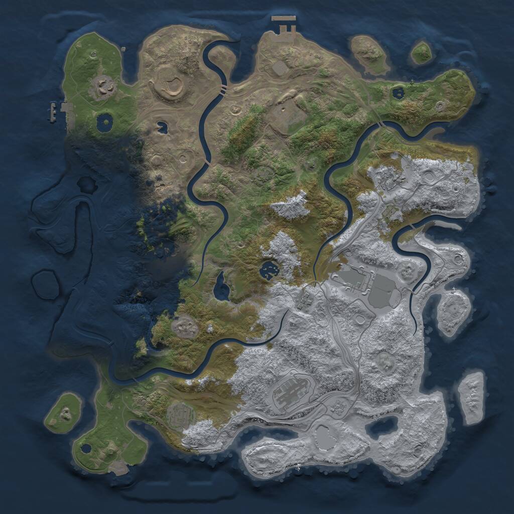 Rust Map: Procedural Map, Size: 4250, Seed: 205062025, 16 Monuments