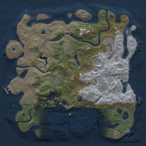 Thumbnail Rust Map: Procedural Map, Size: 4500, Seed: 891877960, 16 Monuments