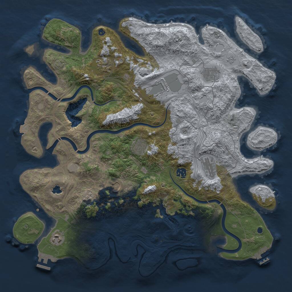 Rust Map: Procedural Map, Size: 4250, Seed: 1661501939, 15 Monuments