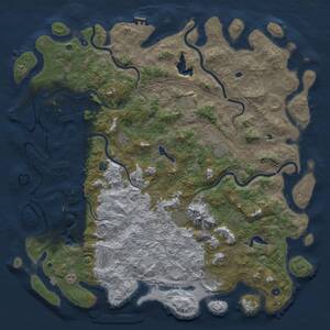 Thumbnail Rust Map: Procedural Map, Size: 6000, Seed: 971938822, 17 Monuments
