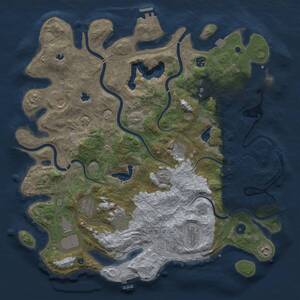 Thumbnail Rust Map: Procedural Map, Size: 4500, Seed: 2000244291, 16 Monuments