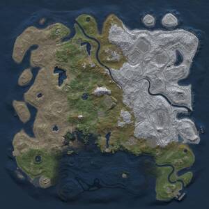 Thumbnail Rust Map: Procedural Map, Size: 4800, Seed: 125284886, 17 Monuments