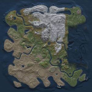 Thumbnail Rust Map: Procedural Map, Size: 5000, Seed: 983401304, 17 Monuments