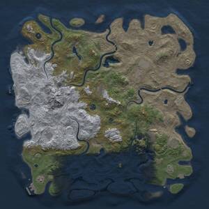 Thumbnail Rust Map: Procedural Map, Size: 5300, Seed: 839972761, 16 Monuments
