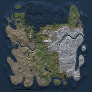 Thumbnail Rust Map: Procedural Map, Size: 4500, Seed: 743132385, 17 Monuments