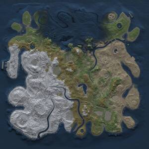 Thumbnail Rust Map: Procedural Map, Size: 4250, Seed: 990069895, 16 Monuments