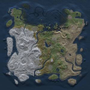 Thumbnail Rust Map: Procedural Map, Size: 4250, Seed: 259813179, 14 Monuments