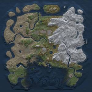 Thumbnail Rust Map: Procedural Map, Size: 4500, Seed: 856987432, 15 Monuments