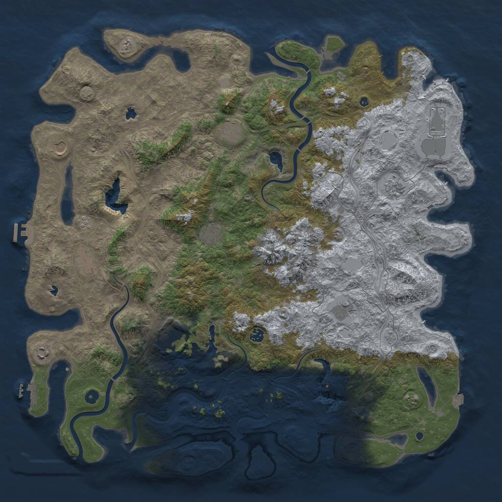 Rust Map: Procedural Map, Size: 5500, Seed: 342069, 17 Monuments