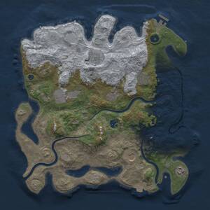 Thumbnail Rust Map: Procedural Map, Size: 3800, Seed: 546845786, 15 Monuments