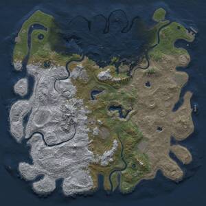 Thumbnail Rust Map: Procedural Map, Size: 5000, Seed: 25486, 17 Monuments
