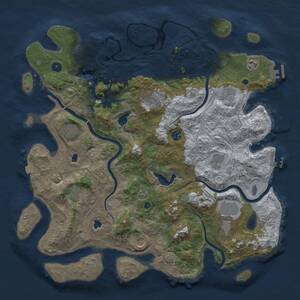 Thumbnail Rust Map: Procedural Map, Size: 4500, Seed: 659389678, 16 Monuments