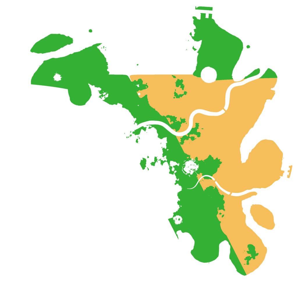Biome Rust Map: Procedural Map, Size: 3500, Seed: 564398527