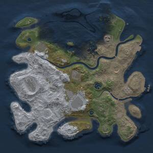 Thumbnail Rust Map: Procedural Map, Size: 3500, Seed: 564398527, 15 Monuments