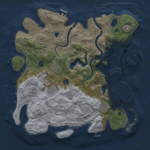 Thumbnail Rust Map: Procedural Map, Size: 4000, Seed: 56617, 15 Monuments