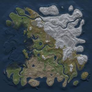 Thumbnail Rust Map: Procedural Map, Size: 4500, Seed: 1911547620, 15 Monuments
