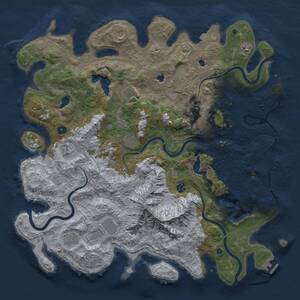 Thumbnail Rust Map: Procedural Map, Size: 5000, Seed: 936741423, 17 Monuments