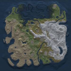 Thumbnail Rust Map: Procedural Map, Size: 4500, Seed: 1484630399, 17 Monuments