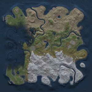 Thumbnail Rust Map: Procedural Map, Size: 4250, Seed: 654925, 16 Monuments