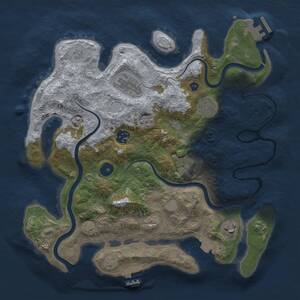 Thumbnail Rust Map: Procedural Map, Size: 3400, Seed: 1710510040, 12 Monuments