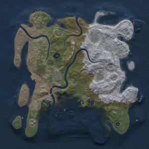 Thumbnail Rust Map: Procedural Map, Size: 3500, Seed: 552039759, 13 Monuments