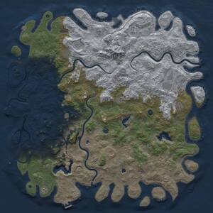 Thumbnail Rust Map: Procedural Map, Size: 6000, Seed: 279160810, 17 Monuments