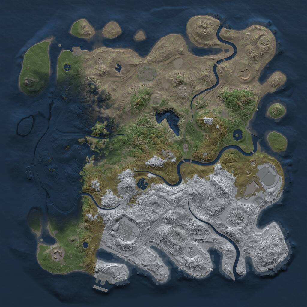 Rust Map: Procedural Map, Size: 4250, Seed: 757344131, 15 Monuments
