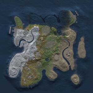 Thumbnail Rust Map: Procedural Map, Size: 2700, Seed: 1764936124, 11 Monuments