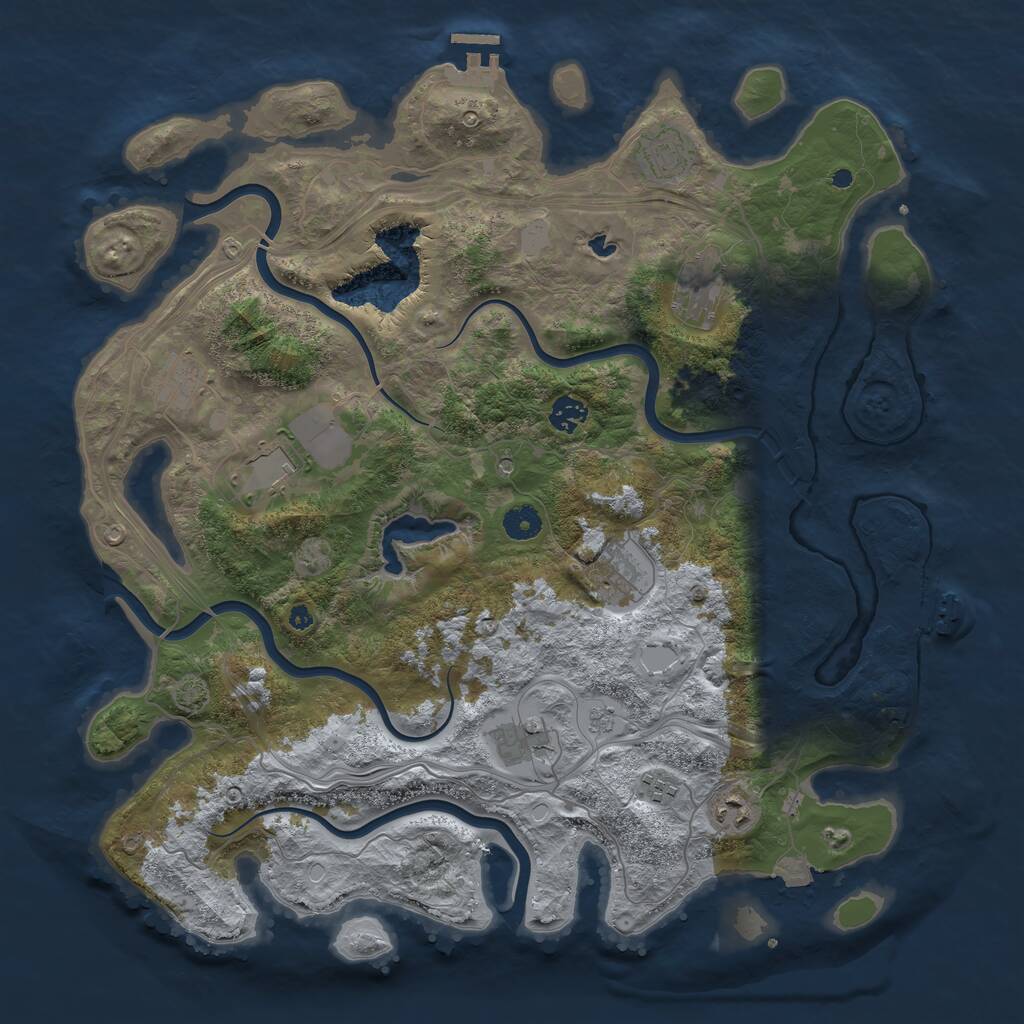 Rust Map: Procedural Map, Size: 4250, Seed: 582669305, 15 Monuments