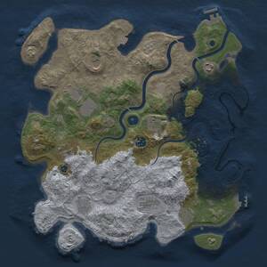 Thumbnail Rust Map: Procedural Map, Size: 3850, Seed: 11986, 16 Monuments