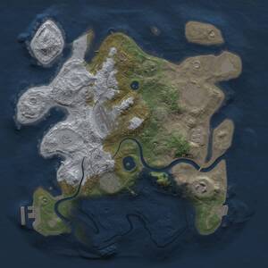 Thumbnail Rust Map: Procedural Map, Size: 3000, Seed: 755322, 11 Monuments