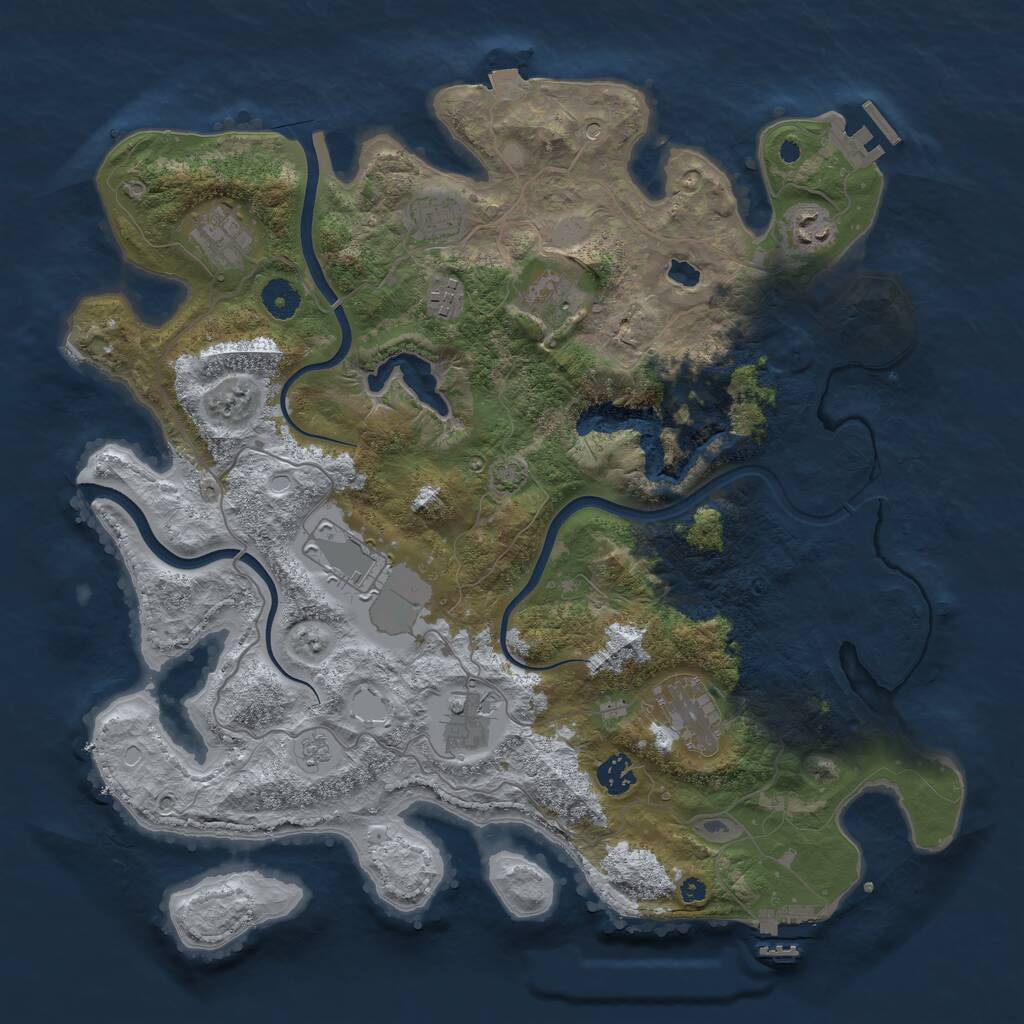 Rust Map: Procedural Map, Size: 4000, Seed: 78575654, 15 Monuments