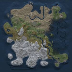 Thumbnail Rust Map: Procedural Map, Size: 3850, Seed: 1892158019, 15 Monuments