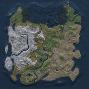 Thumbnail Rust Map: Procedural Map, Size: 4500, Seed: 517205097, 16 Monuments