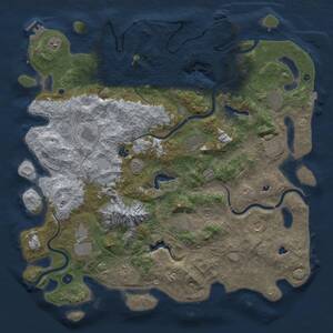 Thumbnail Rust Map: Procedural Map, Size: 5000, Seed: 739177, 17 Monuments