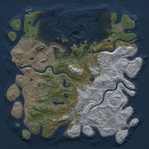 Thumbnail Rust Map: Procedural Map, Size: 4800, Seed: 50859295, 16 Monuments