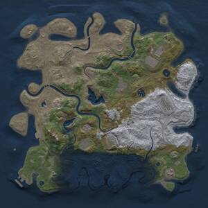 Thumbnail Rust Map: Procedural Map, Size: 4250, Seed: 576419695, 16 Monuments