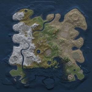 Thumbnail Rust Map: Procedural Map, Size: 3500, Seed: 7234819, 15 Monuments