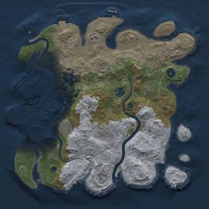 Thumbnail Rust Map: Procedural Map, Size: 3500, Seed: 1294141533, 13 Monuments