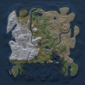 Thumbnail Rust Map: Procedural Map, Size: 4050, Seed: 31220255, 14 Monuments