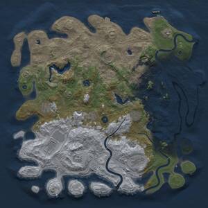 Thumbnail Rust Map: Procedural Map, Size: 4500, Seed: 262645896, 17 Monuments
