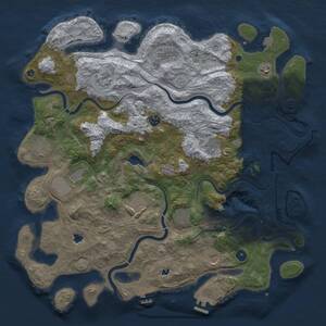 Thumbnail Rust Map: Procedural Map, Size: 4500, Seed: 129156021, 17 Monuments