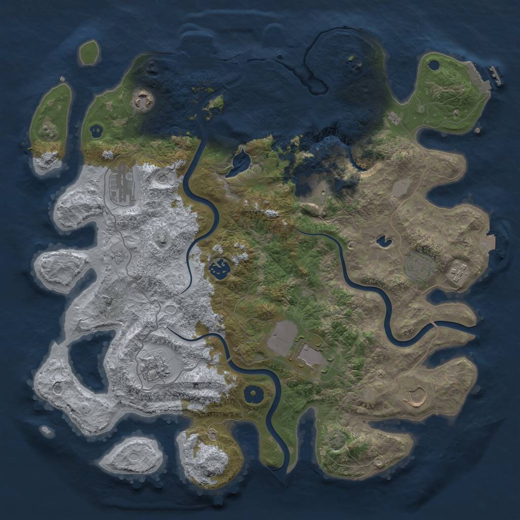 Rust Map: Procedural Map, Size: 4000, Seed: 68465416, 15 Monuments