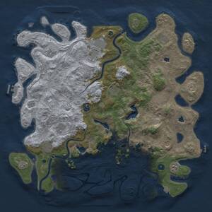 Thumbnail Rust Map: Procedural Map, Size: 4750, Seed: 201468301, 17 Monuments