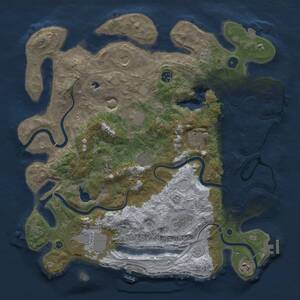 Thumbnail Rust Map: Procedural Map, Size: 4250, Seed: 1864335880, 16 Monuments