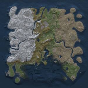 Thumbnail Rust Map: Procedural Map, Size: 4500, Seed: 1190847979, 17 Monuments